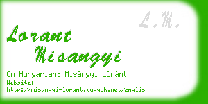 lorant misangyi business card