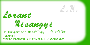 lorant misangyi business card